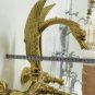 Gold wall mounted swan Handle Bath Tub shower Filler Faucet with Hand shower