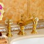 8" Widespread bathroom Lavatory Sink faucet crystal mixer tap 3 pieces deck mounted