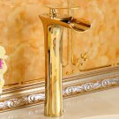 Tall Bathroom Basin Faucet Waterfall Spout Sink Vessel Mixer Tap Gold color Tall Bathroom Basin Faucet Waterfall Spout Sink Vessel Mixer Tap Gold color