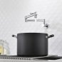 chrome Pot Filler Tap Wall Mounted Foldable Kitchen Faucet Single Cold Single Hole Sink Tap