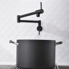 BLACK Pot Filler Tap Wall Mounted Foldable Kitchen Faucet Single Cold Single Hole Sink Tap