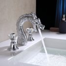 Gold Pvd 3 Pcs 8" WIDESPREAD LAVATORY BATHROOM SINK DRAGON FAUCET mixer tap Luxury Gold Pvd 3 Pcs 8" WIDESPREAD LAVATORY BATHROOM SINK DRAGON FAUCET mixer tap Luxury