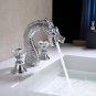 Gold Pvd 3 Pcs 8" WIDESPREAD LAVATORY BATHROOM SINK DRAGON FAUCET mixer tap Luxury