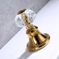 Gold Pvd 8 inch widespread lavatory sink faucet dolphin faucet Crystal handles