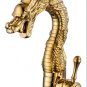 Deck Mounted Single Handle Gold Finish Dragon Bathroom Sink Faucet Basin Water Mixer Tap