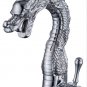 Deck Mounted Single Handle chrome Finish Dragon Bathroom Sink Faucet Basin Water Mixer Tap
