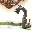 Deck Mounted Single Handle antique bronze Dragon Bathroom Sink Faucet Basin Water Mixer Tap