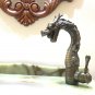 Deck Mounted Single Handle antique bronze Dragon Bathroom Sink Faucet Basin Water Mixer Tap