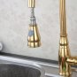 GOLD PVD  pull out kitchen spray faucet mixer tap Single hole deck mounted Pull-down Kitchen Faucet