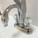 Swan Sink Faucet mixer tap Brass chrome finish 4" Center Hole crystal handles