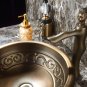 MODERN COPPER ROUND UNDERMOUNT HAMMERED BATHROOM SINK BASIN ANTIQUE COLOUR