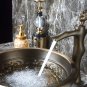 MODERN COPPER ROUND UNDERMOUNT HAMMERED BATHROOM SINK BASIN ANTIQUE COLOUR