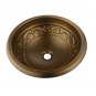 MODERN COPPER ROUND UNDERMOUNT HAMMERED BATHROOM SINK BASIN ANTIQUE COLOUR