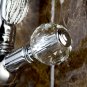 CHROME single hole Double Crystal handles bathroom basin swan faucet mixer tap New