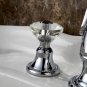 3 PIECE ROMAN Luxury TUB CRYSTAL HANDLES SWAN CHROME bathtub FAUCET