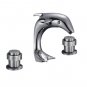 CHROME 3 Holes 8" WIDESPREAD LAV  BATHROOM SINK dolphin FAUCET  deck mounted unique TAP