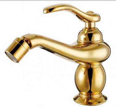Gold color Singe hole/Handle bathroom bidet faucet mixer tap deck mounted