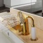 3 Holes widespread Waterfall Bathroom Bath Roman Tub shower faucet deck mounted