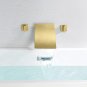 Waterfall Tub Faucet Wall Mounted Bathtub Faucet Filler Two Handles brushed gold
