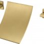 Waterfall Tub Faucet Wall Mounted Bathtub Faucet Filler Two Handles brushed gold
