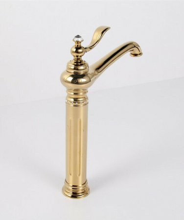 TI-GOLD single hole bathroom lavatory Vessel sink crystal faucet mixer tap New