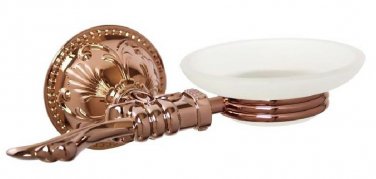 Rose Gold colour bathroom brass and glass flowers soap holder soap dishes