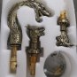 Antique brass 8" widespread bathroom dragon lavatory sink Faucet dragon handles