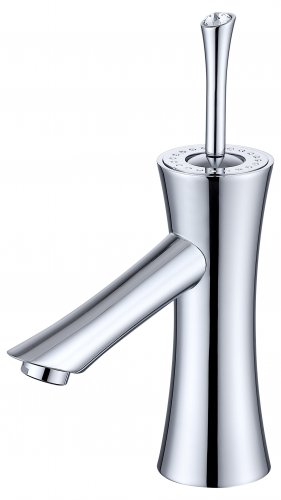 New Chrome Classic single hole bathroom washbasin sink Crystal faucet mixer tap