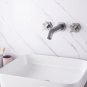 New Grey color Wall Mounted Bathroom lavatory Basin Sink Faucet double hanldes