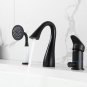 Black 3 Holes widespread Bathroom Bath Roman Tub Filler Faucet shower New