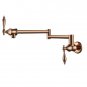 Gold/NICKEL Wall Mounted single cold Water Pot Filler faucet Double Joint Spout