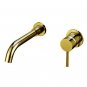 Gold Color Modern Wall-mounted Bathroom lavatory Sink Faucet Single Handle tap