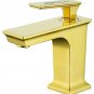 Luxury Bathroom Single Hole Faucet With Crystal Polished Gold deck mounted
