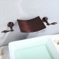 ORB OIL rubbed bronze Waterfall Wall Mount Bathroom Bath Basin Sink Faucet