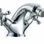 Double handles bathroom bidet faucet mixer tap Single hole chrome deck mounted