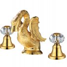 Gold Little swan sink faucet 8" widespread Washbasin mixer tap Crystal handles Gold Little swan sink faucet 8" widespread Washbasin mixer tap Crystal handles