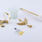 Gold Pvd Color bathroom luxury swan toilet Brush holder with Crystal