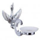 Chrome Color bathroom brass and glass swan soap holder soap dish with Crystal Chrome Color bathroom brass and glass swan soap holder soap dish with Crystal