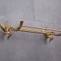 Gold pvd Color bathroom brass modern luxury swan towel racks with Crystal