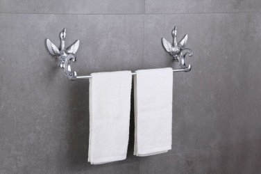chrome COLOR bathroom brass SWAN single towel bar WITH CRYSTAL