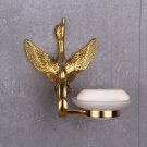 GOLD Color bathroom brass and glass swan soap holder soap dish with Crystal GOLD Color bathroom brass and glass swan soap holder soap dish with Crystal
