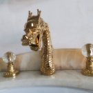 Gold PVD widespread 8" bathroom dragon lav basin sink Faucet TAP Crystal handles Gold PVD widespread 8" bathroom dragon lav basin sink Faucet TAP Crystal handles