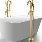 Gold clor Free standing Floor Mounted swan Bath Tub shower Faucet Hand shower