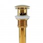Overflow Pop Up Drain 1 5/8"  Vessel Sink Strainer Gold clour
