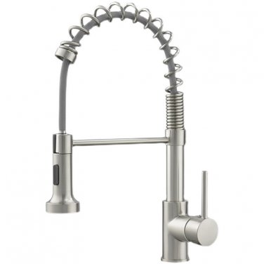 Brushed nickel Pull Out Sprayer Kitchen Bar Sink Faucet single hole