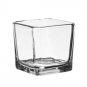 Engraveable Square Glass Candle Holder, 3½"