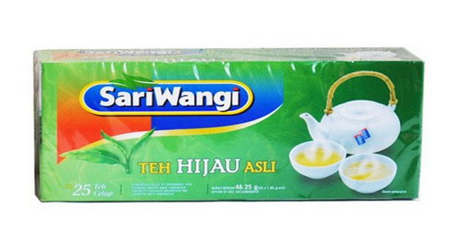  Sariwangi  Teh  Hijau  celup 50 gram Green Tea bags 25 ct 2gr