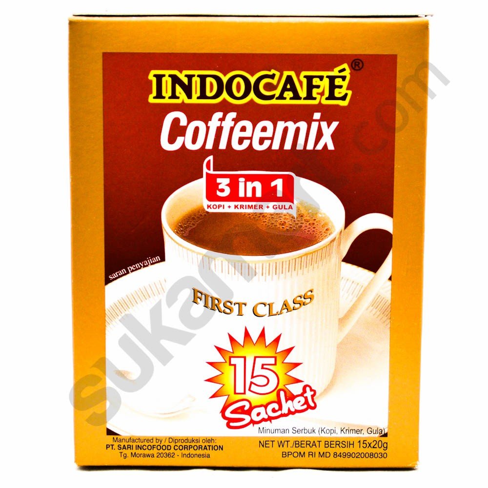 Indocafe Coffeemix 3 in 1 instant coffee 300 gram coffee-sugar-creamer 15-ct 20 gr