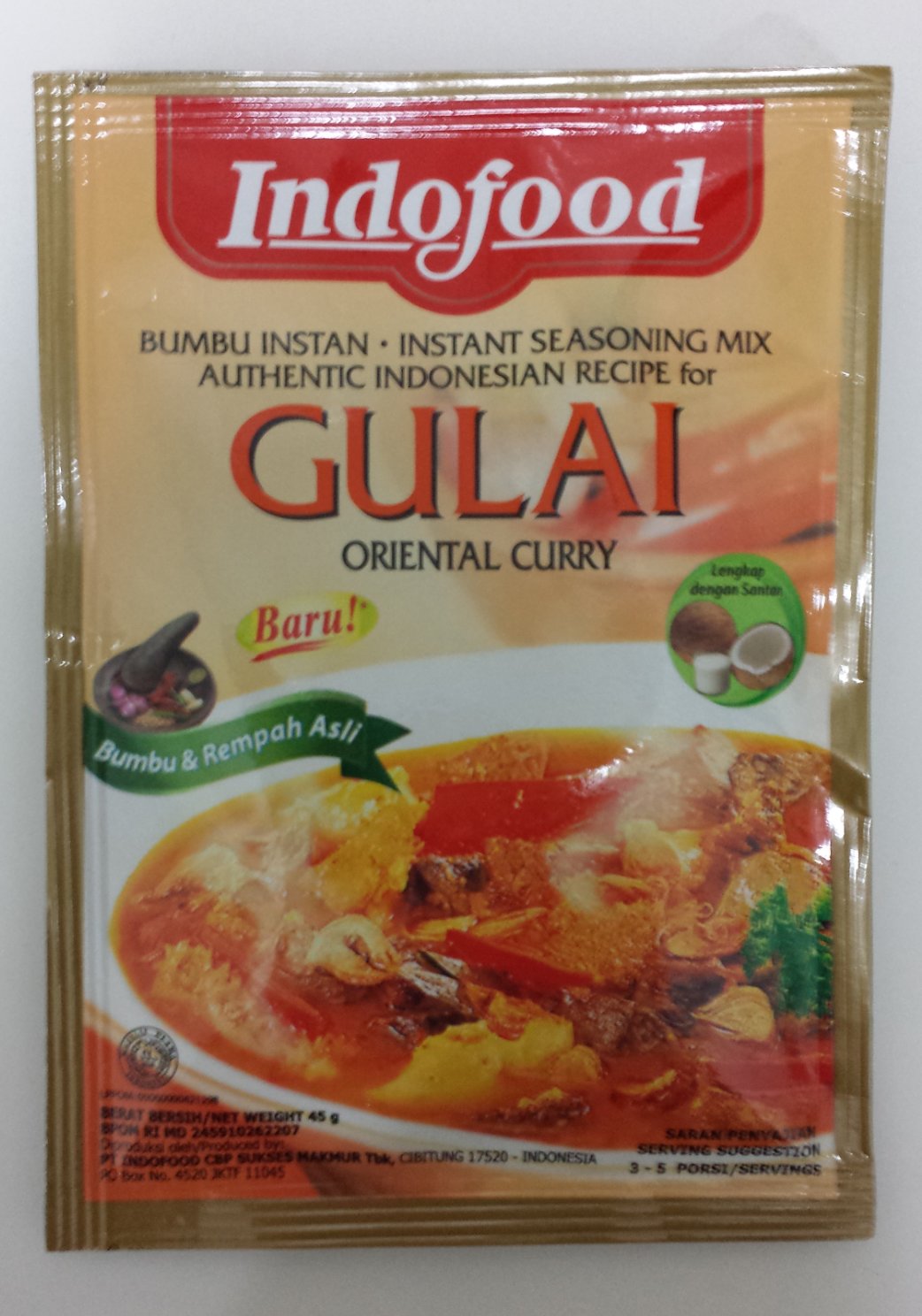 Indofood Bumbu  Special Gulai 45 gram Instant  Seasoning Mix 