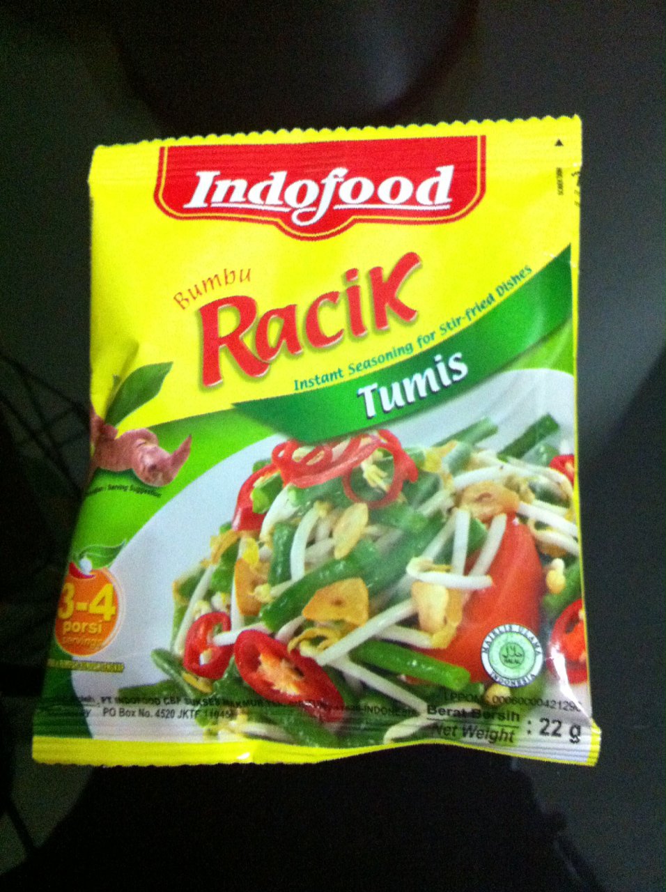 Indofood Bumbu Racik Tumis 20 gram Instant Seasoning for Stir-fried Dishes